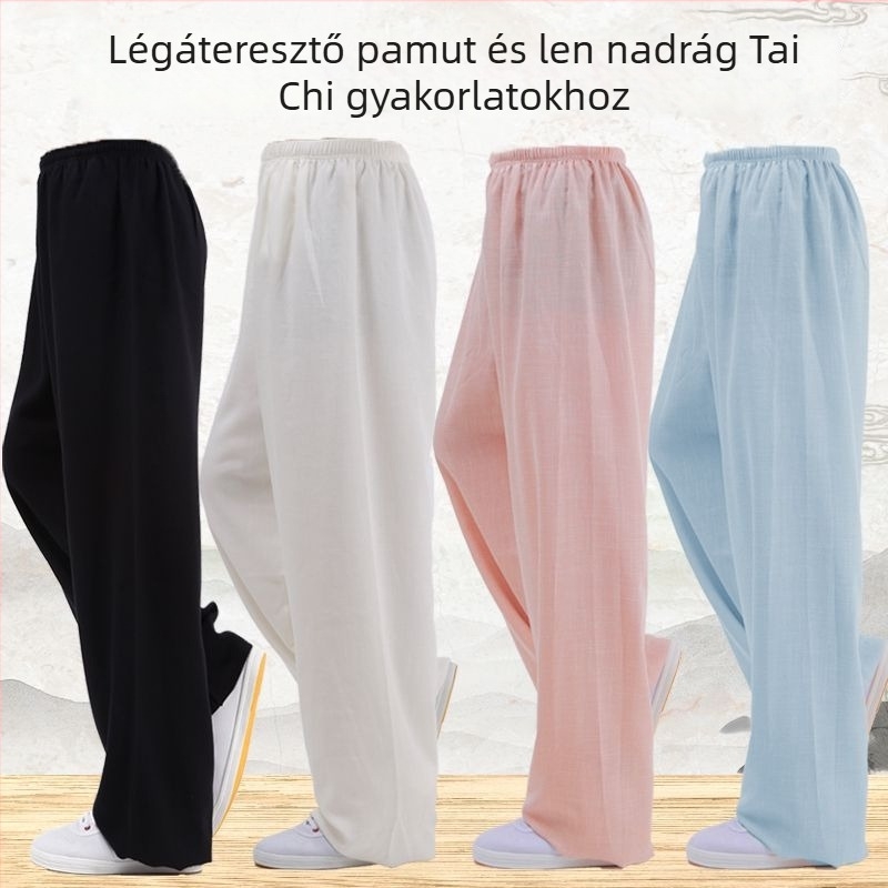Tai Chi nadrág, Corduroy anyagú, len alapanyagból