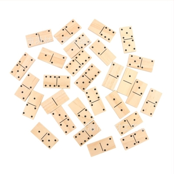 Fából készült dominó-puzzle játék — 28 darab — oktató DIY gyerekeknek és felnőtteknek