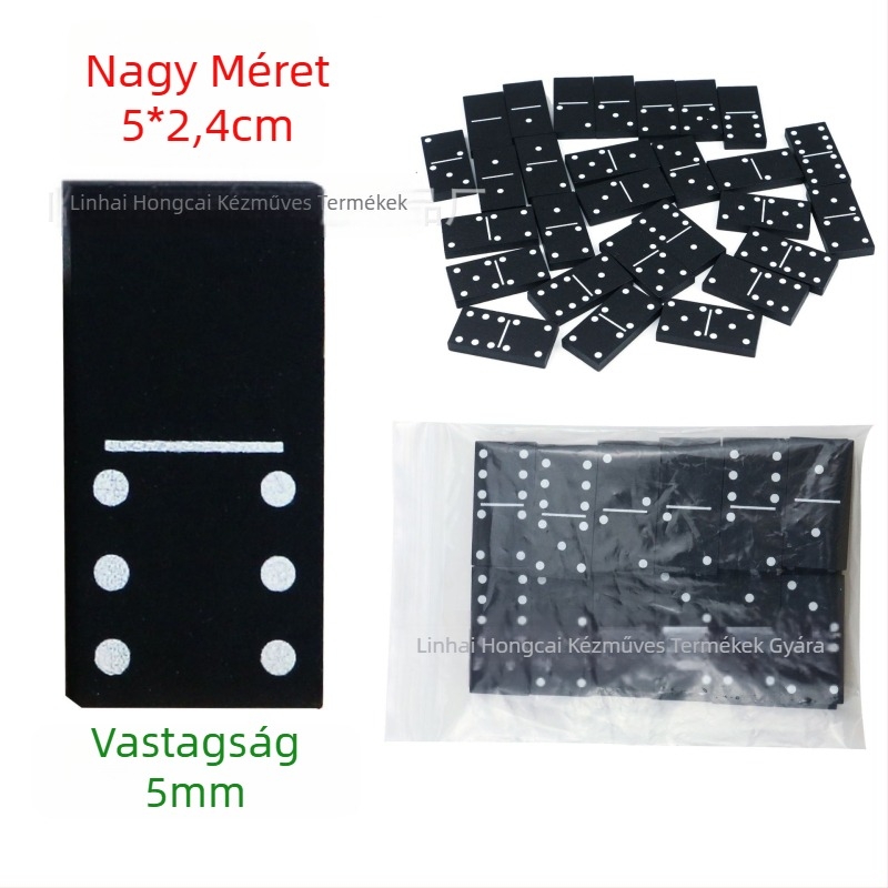 Fából készült dominó-puzzle játék — 28 darab — oktató DIY gyerekeknek és felnőtteknek