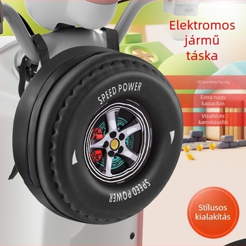 Elektromos kerékpár tároló táska bőr kivitelben, merev héj, modell CBJLTB01, belső párnázással, Chi Beijia
