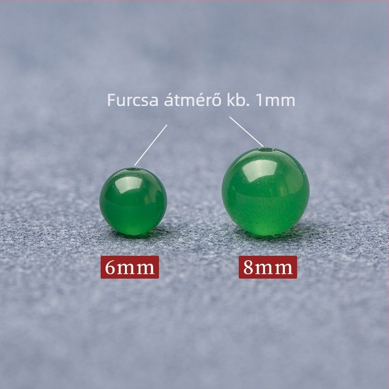 Piros achát golyóok DIY-hoz – 6 mm és 8 mm szabad gyöngyök nyaklánc és karkötő készítéséhez