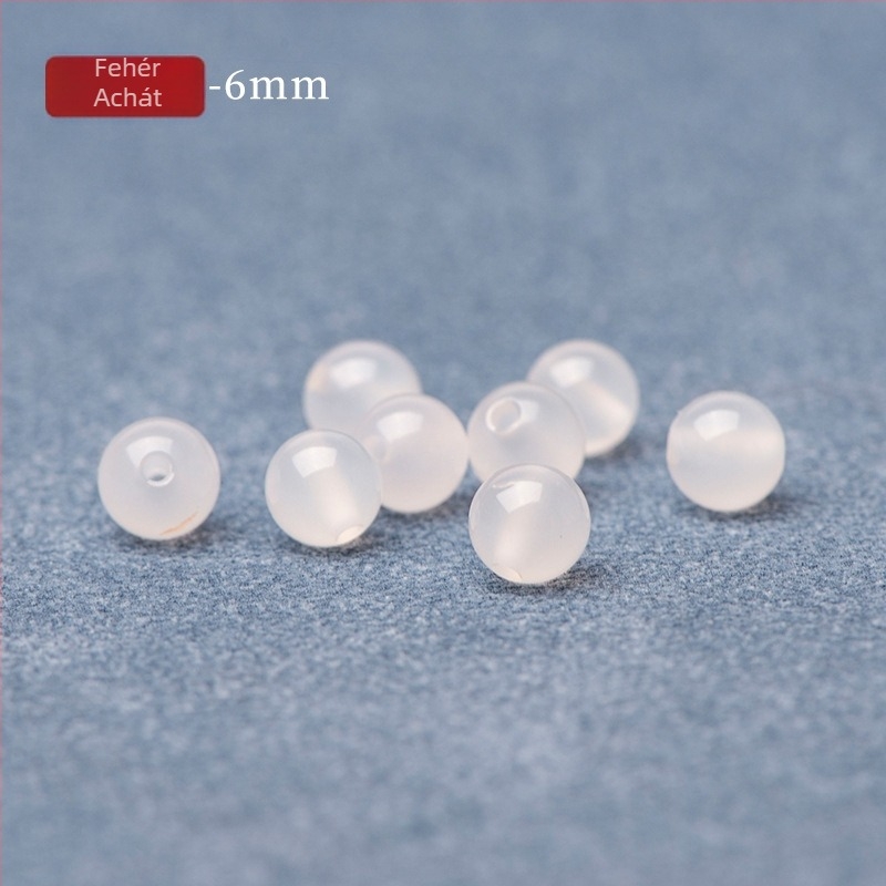 Piros achát golyóok DIY-hoz – 6 mm és 8 mm szabad gyöngyök nyaklánc és karkötő készítéséhez