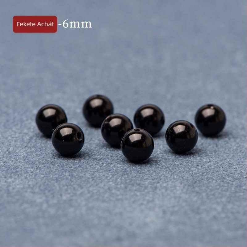 Piros achát golyóok DIY-hoz – 6 mm és 8 mm szabad gyöngyök nyaklánc és karkötő készítéséhez