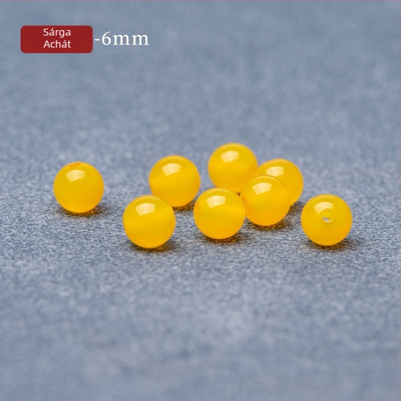 Piros achát golyóok DIY-hoz – 6 mm és 8 mm szabad gyöngyök nyaklánc és karkötő készítéséhez