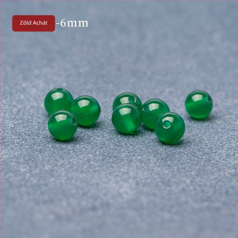 Piros achát golyóok DIY-hoz – 6 mm és 8 mm szabad gyöngyök nyaklánc és karkötő készítéséhez