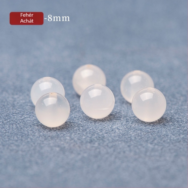 Piros achát golyóok DIY-hoz – 6 mm és 8 mm szabad gyöngyök nyaklánc és karkötő készítéséhez