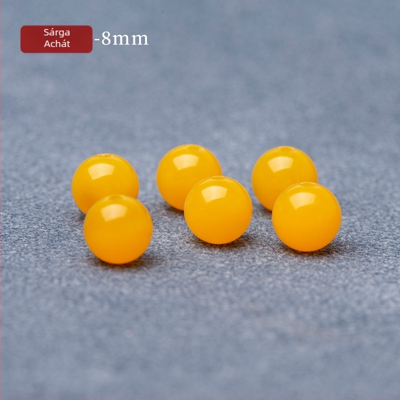 Piros achát golyóok DIY-hoz – 6 mm és 8 mm szabad gyöngyök nyaklánc és karkötő készítéséhez