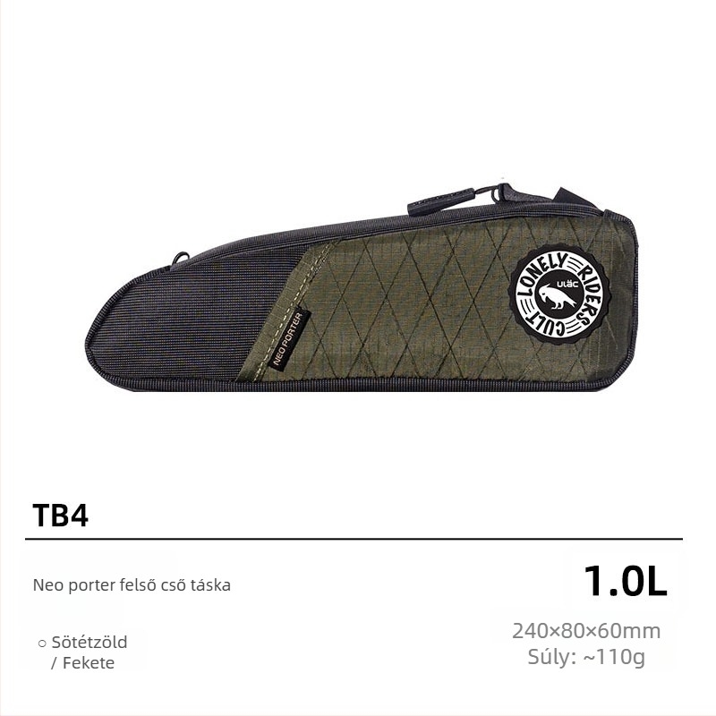 ULAC kerékpár váztáska a felső cső TB1/TB2, vászon, 1.2–1.6 L