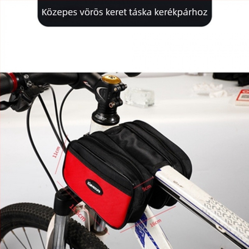 Kerékpár első váztáska – Nagy méret, univerzális kompatibilitás, készleten