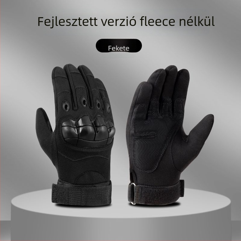 Férfi kerékpáros kesztyűk - csúszásmentes, kopásálló, fleece-betétes télre