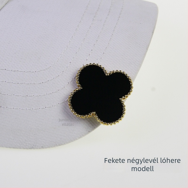 Golf sapka klipe mágneses golflabda jelzővel, cinkötvözet mágnes, leválasztható négylevelű lóhere dizájn, személyre szabható magáncímke