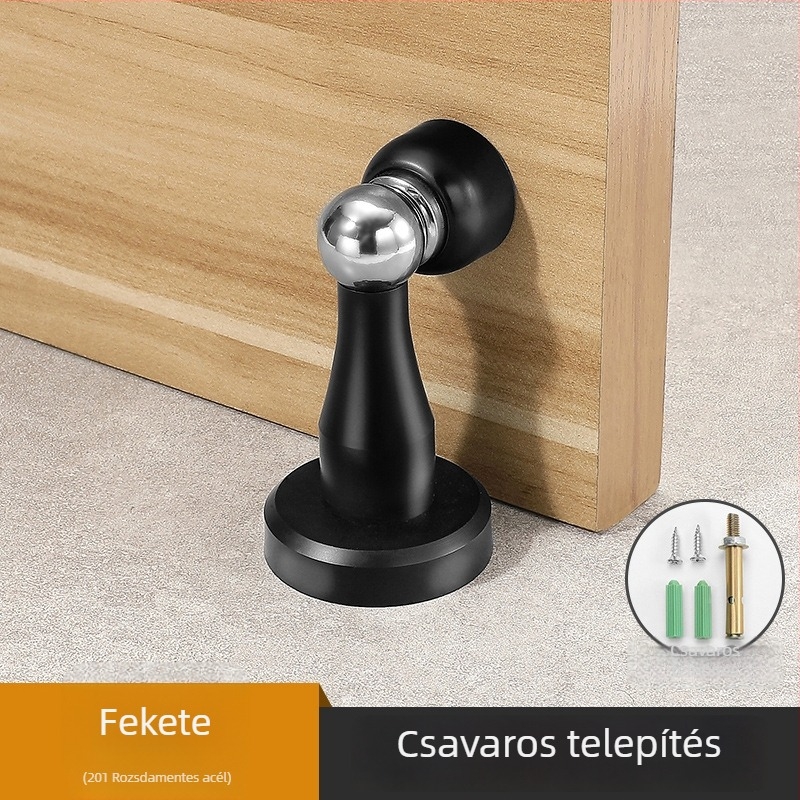 Yi Jia MX-109 Ajtóstopper, cinkötvözet, elektroplatolt felület, falra szerelhető, manuális működtetés, modern minimalista stílus