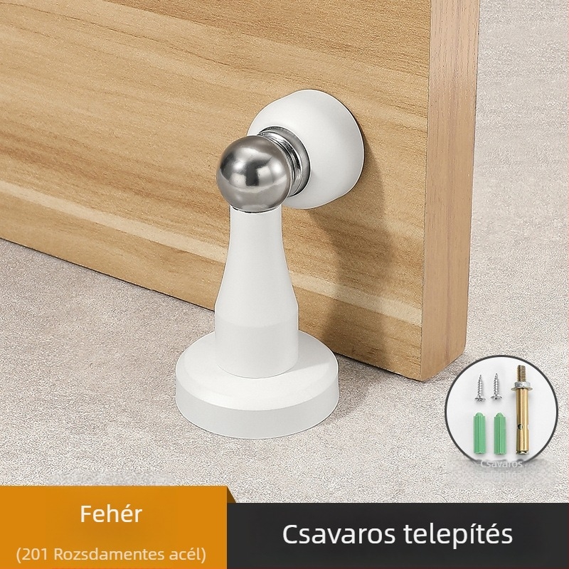 Yi Jia MX-109 Ajtóstopper, cinkötvözet, elektroplatolt felület, falra szerelhető, manuális működtetés, modern minimalista stílus