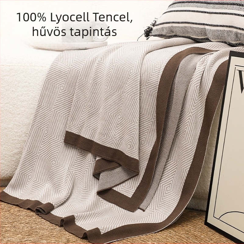 Nordic csíkos pléd, fleece korall, gyapjúból készült, első osztályú termék