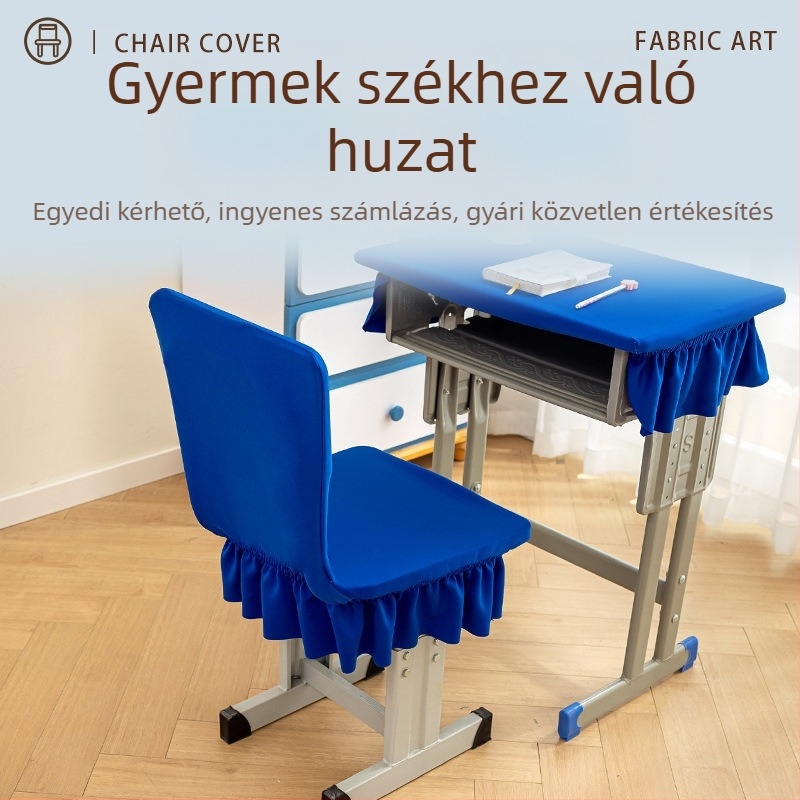Iskolai székhuzat – egy darabos, elasztikus, poliészter, egyszerű és modern stílus