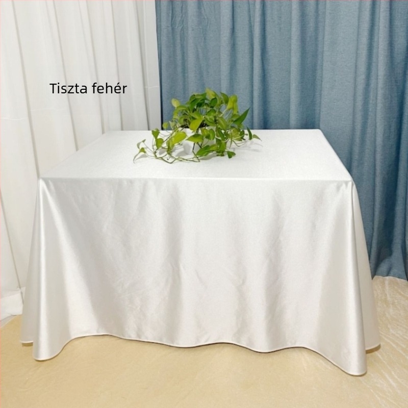 Egyszínű téglalap alakú asztalterítő, extralarge méretben, szállodai és konferencia használatra, desszertasztalhoz és születésnapi fotózáshoz, könnyed luxus stílus