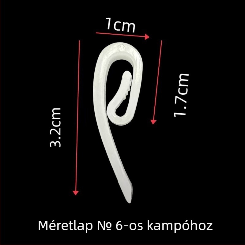 Műanyag függöny S-akasztó sínhez, univerzális illesztés, autófüggönyökhöz