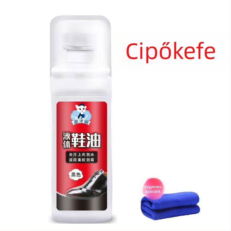 Bőr cipőápoló krém nylon törölközővel – újrahasználható, vízálló, márka Unique