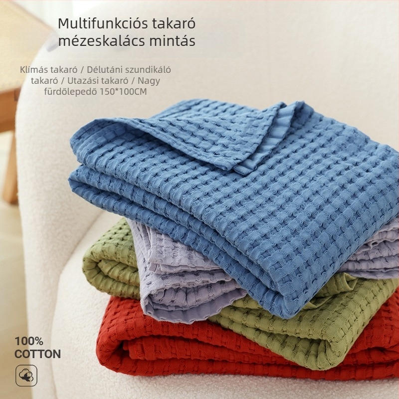 100% pamut törölköző fürdéshez, vafelszőtt Jacquard, 32s, 200-300 g