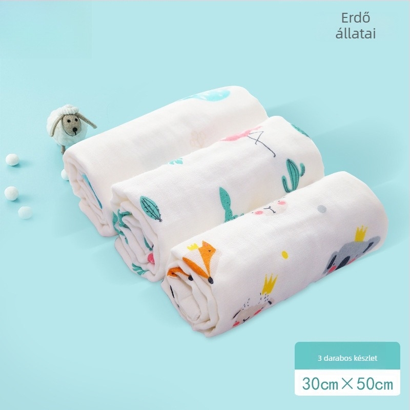 Baba gézfürdőlepedő – 100% pamut, téglalap alakú, 70 g