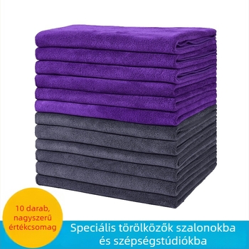 Mikroszálas törölköző fodrászszalonoknak, kiváló nedvszívó képesség, szálmentes, vastag törölköző a hajápoláshoz
