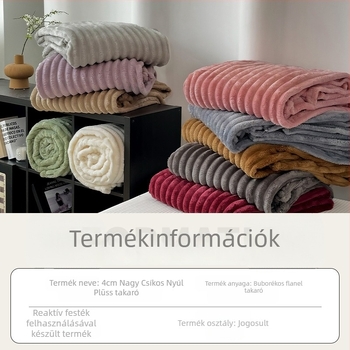 Flanel takaró, Poliészter, 1000-1500 g, minden évszakra, testreszabható