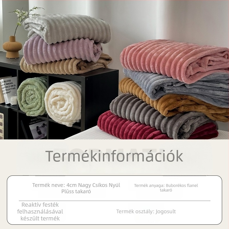 Flanel takaró, Poliészter, 1000-1500 g, minden évszakra, testreszabható