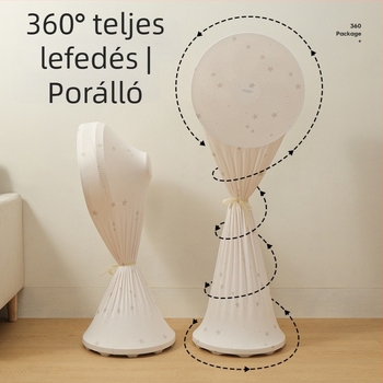 Univerzális porvédő borítás toronyventilátorhoz — rugalmas Milk Silk szövet, poliészter-pamut, porvédő hálós védő