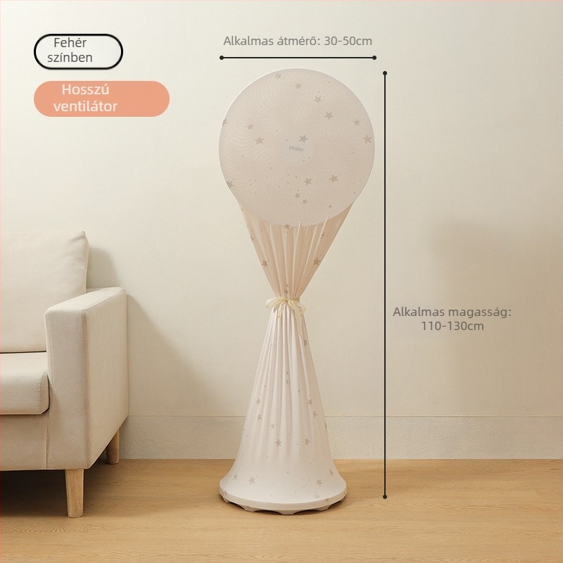 Univerzális porvédő borítás toronyventilátorhoz — rugalmas Milk Silk szövet, poliészter-pamut, porvédő hálós védő