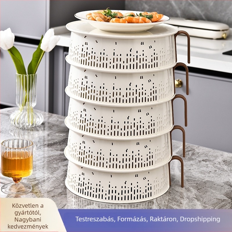 Maradék ételre fedő – élelmiszer-minőségű műanyag, légáteresztő, por- és szúnyogbiztos