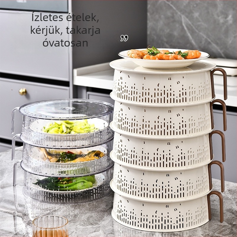 Maradék ételre fedő – élelmiszer-minőségű műanyag, légáteresztő, por- és szúnyogbiztos