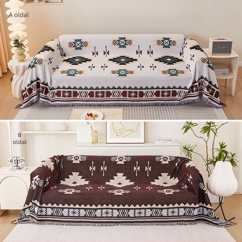 Youzhuo pamut kanapévédő háromüléseshez, absztrakt minta, modern minimalist stílus