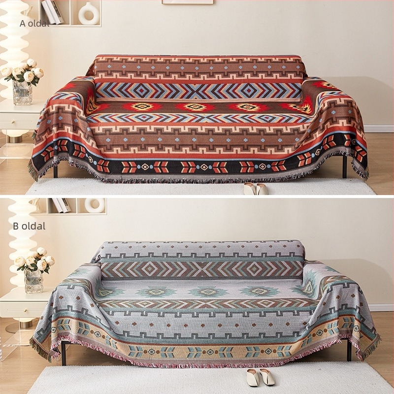 Youzhuo pamut kanapévédő háromüléseshez, absztrakt minta, modern minimalist stílus
