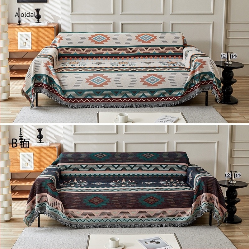 Youzhuo pamut kanapévédő háromüléseshez, absztrakt minta, modern minimalist stílus
