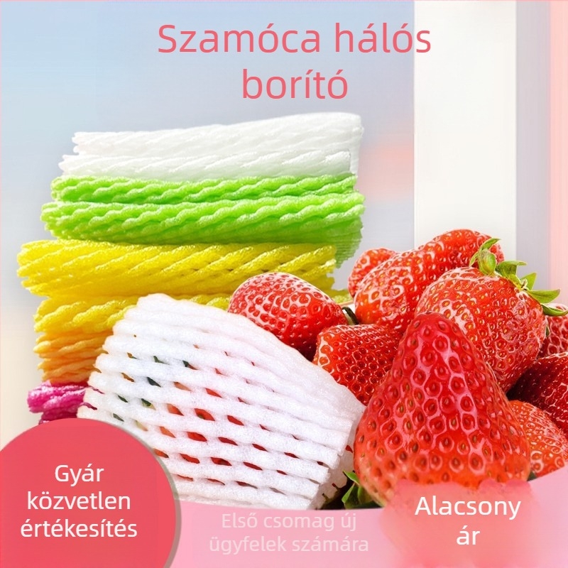 EPE gyöngyház habból készült gyümölcs hálóvédő burkolat, légáteresztő, vastagított védelem friss gyümölcsökhöz és zöldségekhez