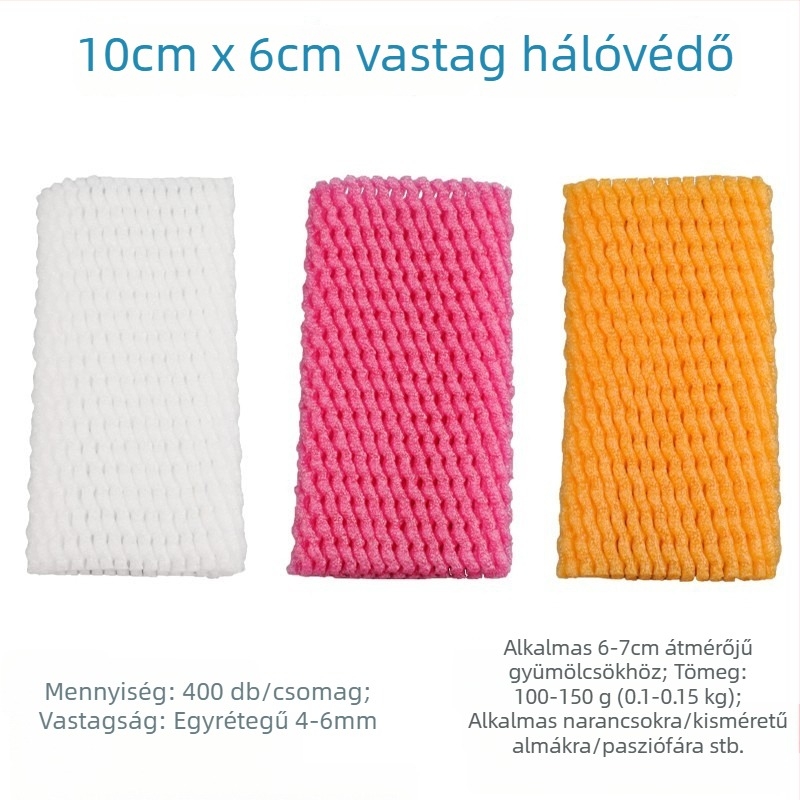 EPE gyöngyház habból készült gyümölcs hálóvédő burkolat, légáteresztő, vastagított védelem friss gyümölcsökhöz és zöldségekhez