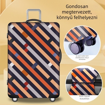 Poggyászvédő huzat Rain Village, geometriai mintával, uniszex, pamut anyag, belső pamutréteg, kopásálló (20–35L, pamut)