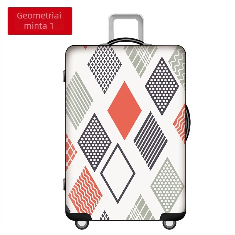 Poggyászvédő huzat Rain Village, geometriai mintával, uniszex, pamut anyag, belső pamutréteg, kopásálló (20–35L, pamut)