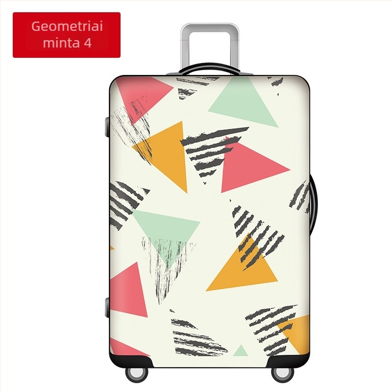 Poggyászvédő huzat Rain Village, geometriai mintával, uniszex, pamut anyag, belső pamutréteg, kopásálló (20–35L, pamut)