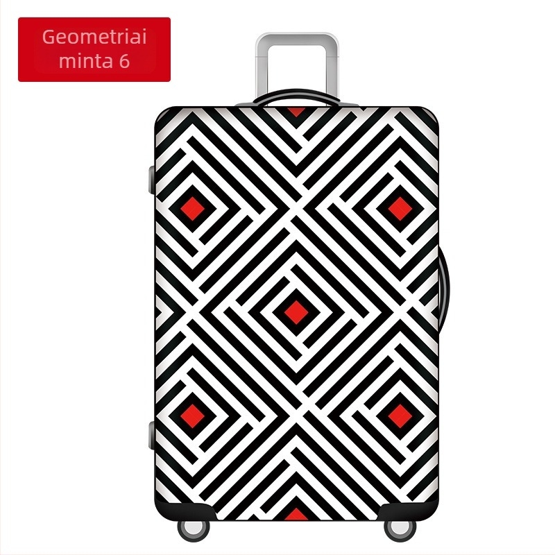 Poggyászvédő huzat Rain Village, geometriai mintával, uniszex, pamut anyag, belső pamutréteg, kopásálló (20–35L, pamut)