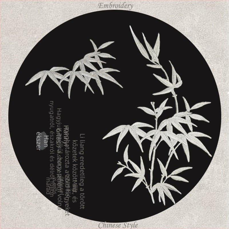 Poliészter hímzett applikáció ragasztóháttállal – vasalható vagy varrható, ruházathoz.