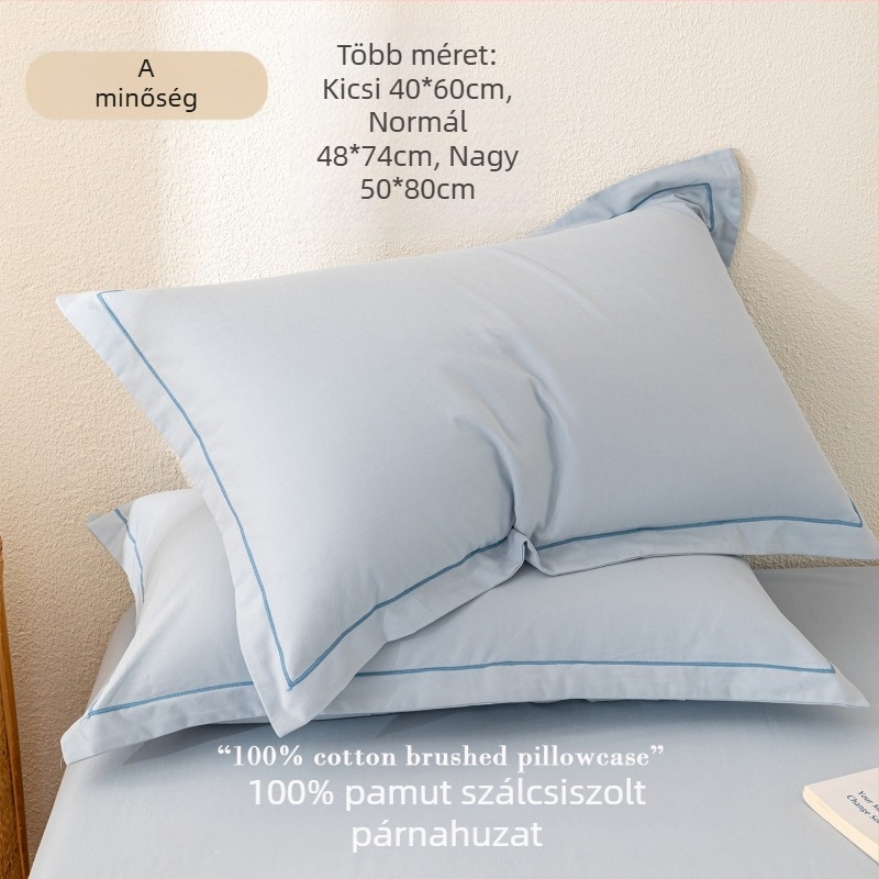 100% pamut kefével érdesített párnahuzat, fehér, méretek 50x80 cm és 40x60 cm, új kínai stílus