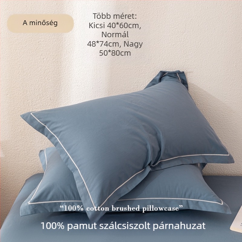100% pamut kefével érdesített párnahuzat, fehér, méretek 50x80 cm és 40x60 cm, új kínai stílus