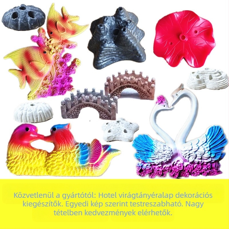 Műanyag virágos tál alap, hidropóniához, Pengfeng, pastoraális / új kínai stílus, kézzel rajzolt minta, 2023 tavasz