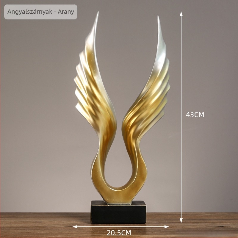 Dekoratív sas figura kinyújtott szárnyakkal; gyanta, Master Gu, dísztárgyak, karton csomagolás