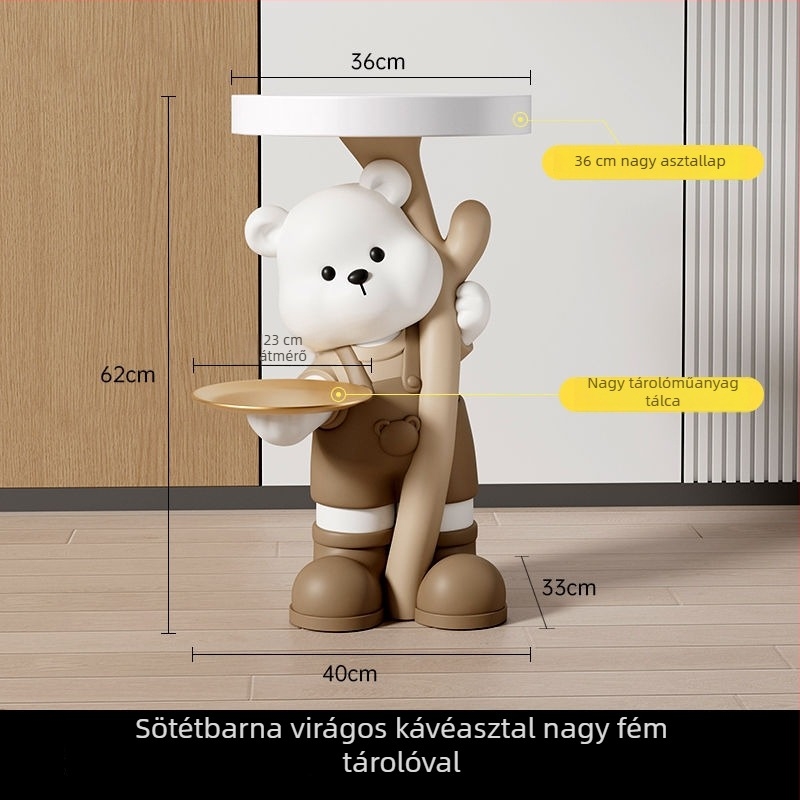 Medvegyanta figura - álló, modern otthoni dekoráció Yongbo, fél kézműves kivitelezés, üzleti ajándék