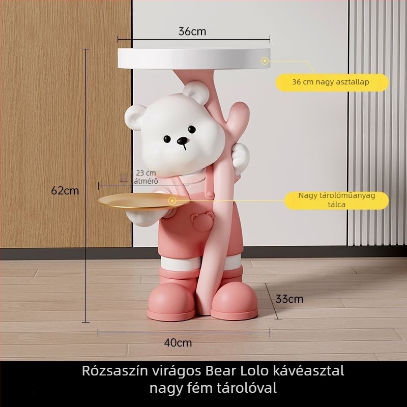 Medvegyanta figura - álló, modern otthoni dekoráció Yongbo, fél kézműves kivitelezés, üzleti ajándék