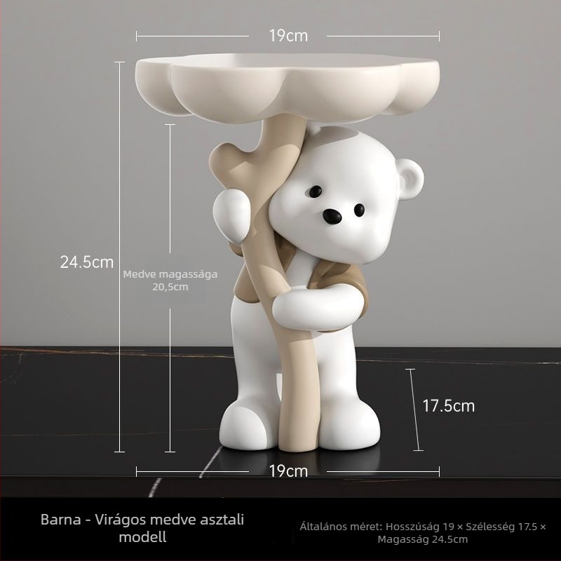 Medvegyanta figura - álló, modern otthoni dekoráció Yongbo, fél kézműves kivitelezés, üzleti ajándék