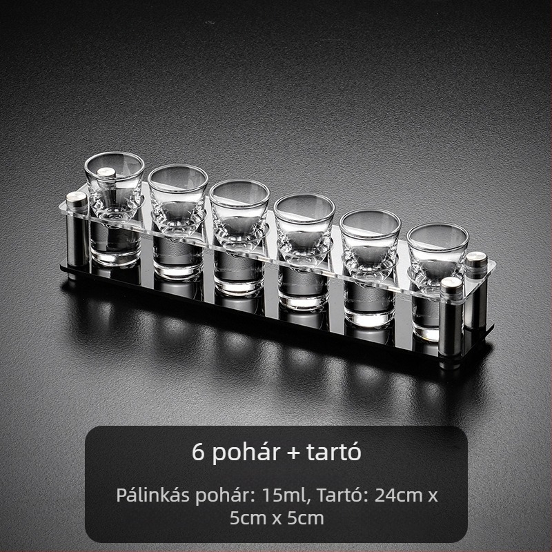 Üvegpohár-készlet logóval, üveganyag, kapacitás 1–100 ml, súly 1.0 kg