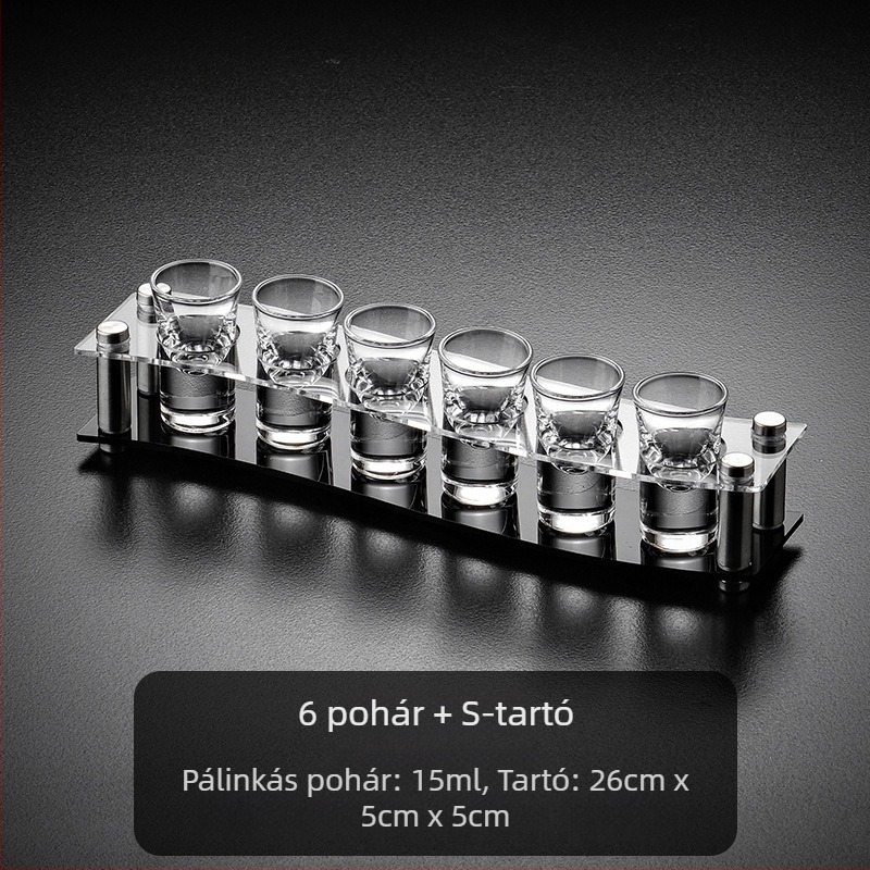 Üvegpohár-készlet logóval, üveganyag, kapacitás 1–100 ml, súly 1.0 kg